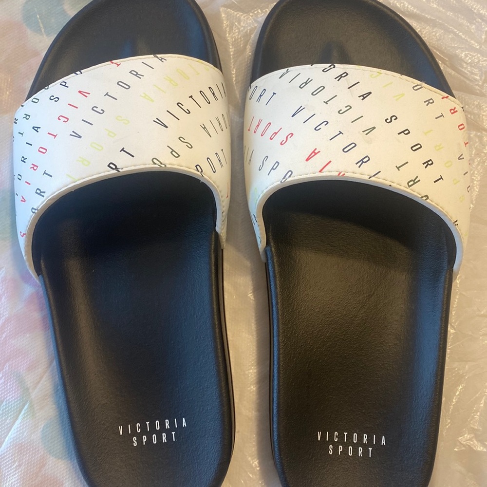 Victoria’s Secret slides - size M- older collection never worn a little dusty
